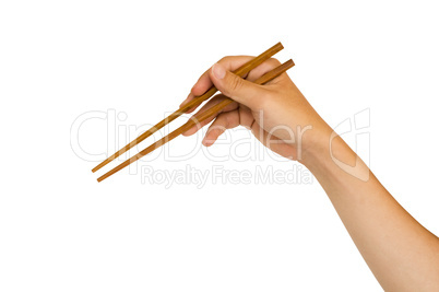 hand holding chopstick