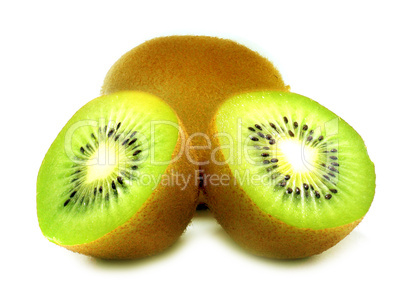 kiwi fruit on white background