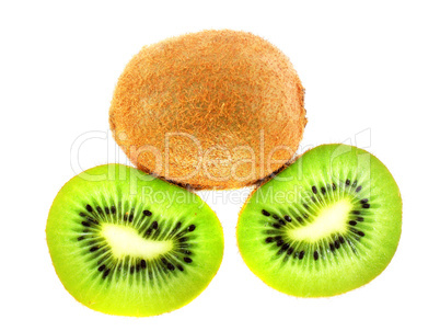 kiwi fruit on white background