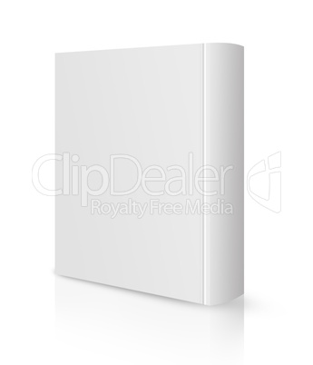 Blank book cover white