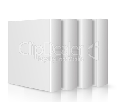 Blank book cover white