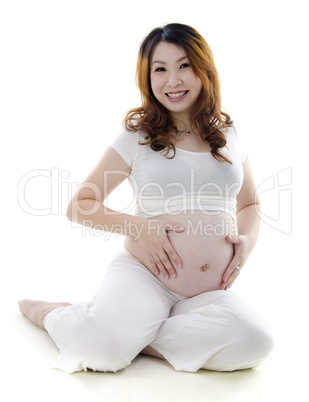 Happy pregnant lady