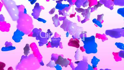 Gummy Bear Swirl Pink Purple and Blue