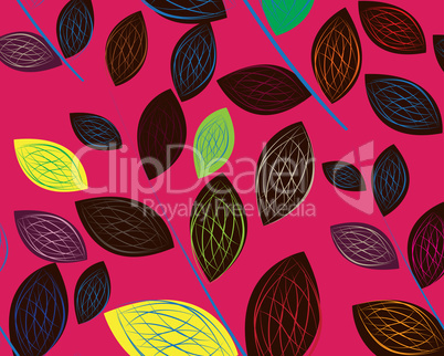 A seamless leaf pattern