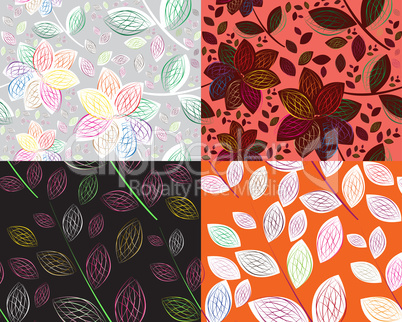 A seamless leaf pattern