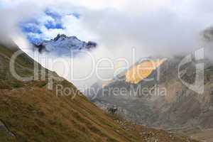 High-mountainous valley