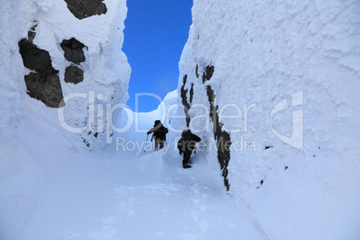 climbers on the route