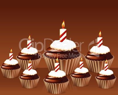 Birthday cupcake Greeting card