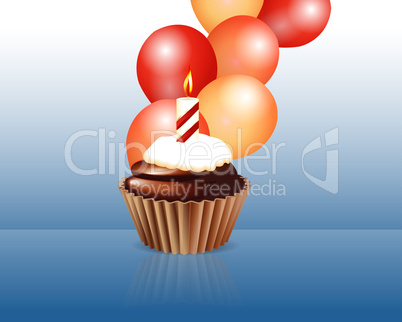 Birthday cupcake Greeting card