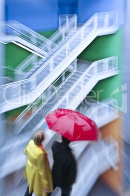 rainy day at mall