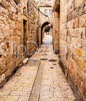 Ancient Alley in Jewish Quarter, Jerusalem