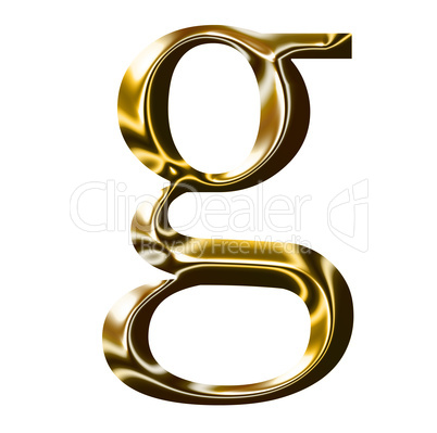 gold alphabet symbol    -  lowercase  letter