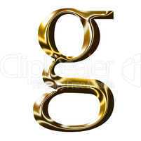 gold alphabet symbol    -  lowercase  letter