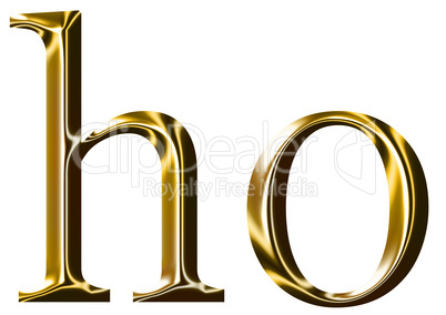 gold alphabet symbol    -  lowercase  letter