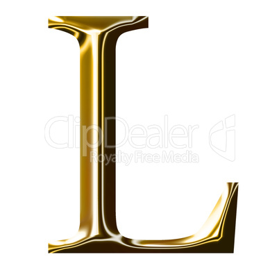 gold alphabet symbol    -  uppercase  letter