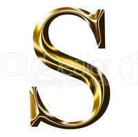 gold alphabet symbol    -  uppercase  letter