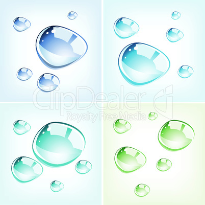 vector colorful water drops