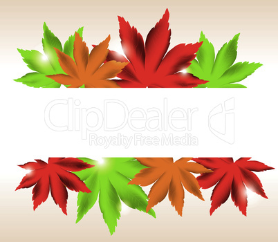 vector abstract background of maple leaves