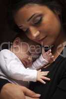 Attractive Ethnic Woman with Her Newborn Baby