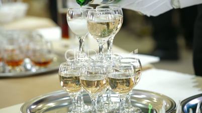 Serving Champagne Reception