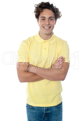 Portrait of young happy smiling man