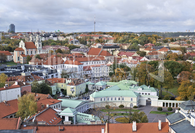 Panorama of a Vilnius autumn season