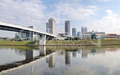 Panorama the business district in Vilnius.