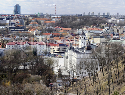 Spring panorama of Vilnius