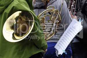 The musician with a French horn