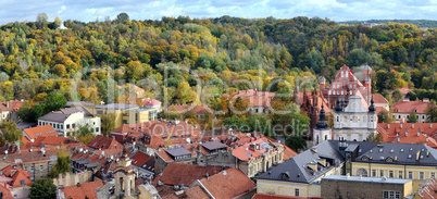 Panorama of a Vilnius autumn season
