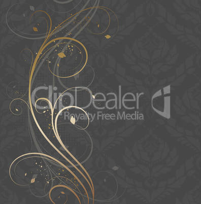 Floral gray background