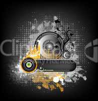 Music grunge colorful background