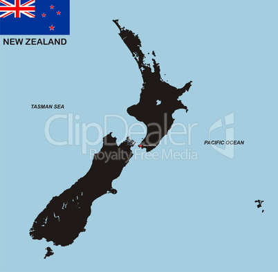 new zealand map