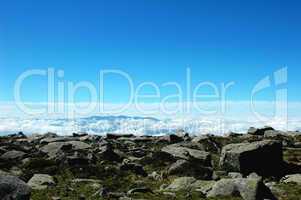 Cloudscape on the top of mountains