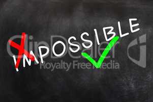 Conceptual image of making the impossible possible