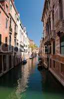 Small romantic canal in Venice.
