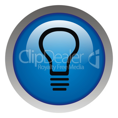Glossy idea web icon design element. Electricity payment
