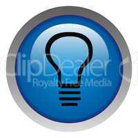 Glossy idea web icon design element. Electricity payment