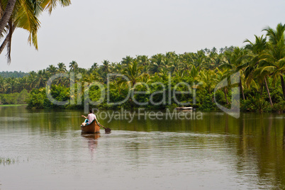 Fluss in Kerala, Indien, River in Kerala, India
