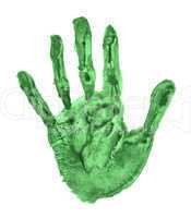 Green handprint