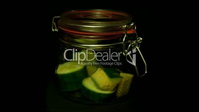 fruit jar cucumber time lapse