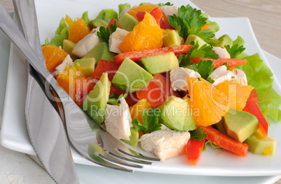 chicken salad with avocado