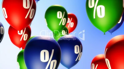 Balloons Percent Symbol (Loop)