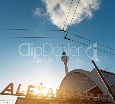 Alexanderplatz is a large public square hub and transport in the central Mitte district of Berlin, near the TV tower