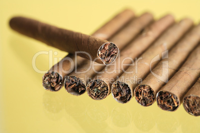 Cigars On Yellow