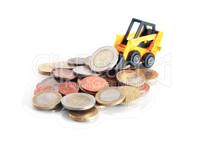 Forklift Truck With Money