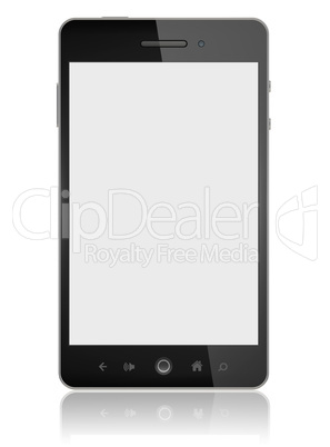 Smart Phone With Blank Screen Isolated