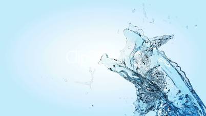 Beautiful Water splashes in slow motion.