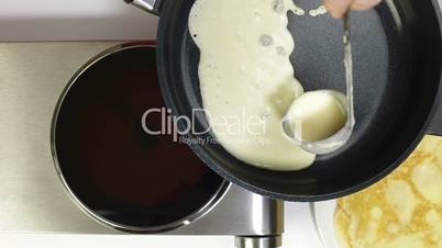 Baking Pancake  - Pouring Batter