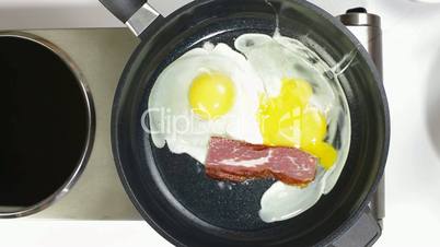 Fried Bacon And Eggs
